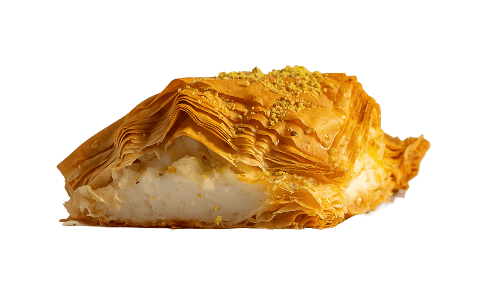 A piece of Shaabiyat pastry from Pâtisserie Le Caramel, Ottawa, Ontario.
